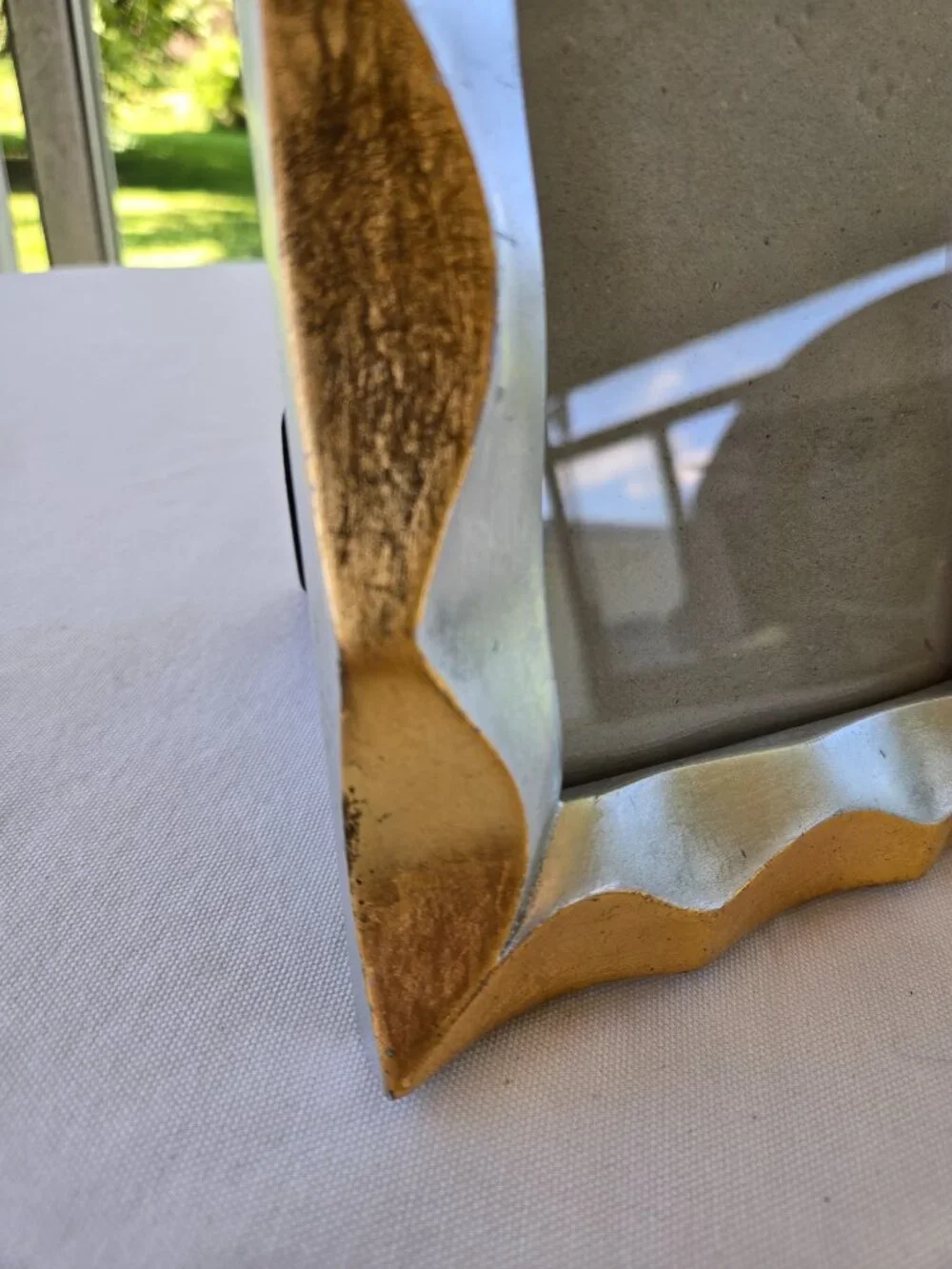 Vintage Terragrafics‎ 1994 Wavy Scalloped Gold Silver Frame